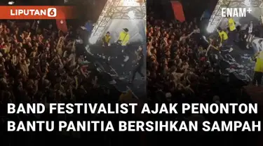 Band Festivalist menarik perhatian ketika sedang konser di sebuah acara