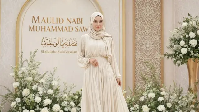 Ide Padu Padan Gamis untuk Pengajian Maulid Nabi 2026 (AI Generated)