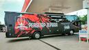 Bus Persijap Jepara dengan livery khasnya berwarna hitam doff dengan grafis burung elang berwarna merah. Karoseri yang digunakan adalah Tentrem Avante H7. (Source: Ist)