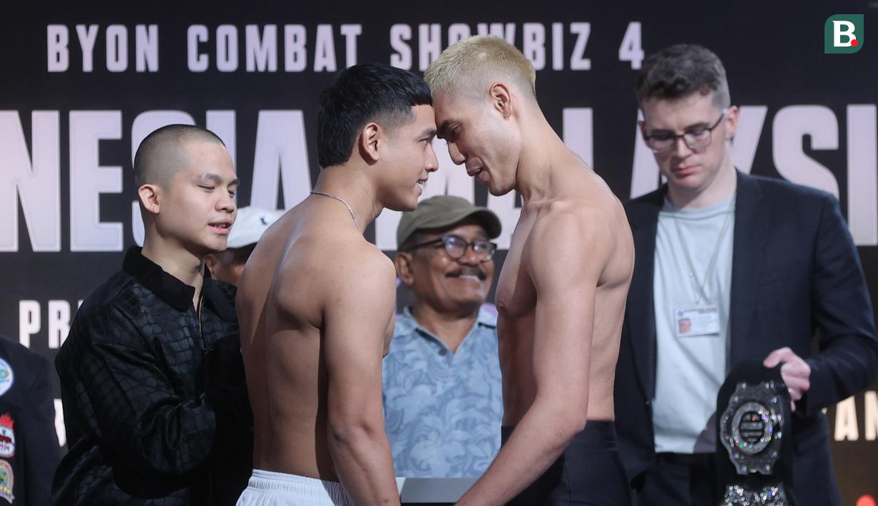 Pertarungan ini akan melibatkan sebelas duel, dengan sembilan di antaranya menyuguhkan laga antara atlet terbaik Indonesia dan Malaysia. Empat partai utama bakal disiarkan di Vidio. (Bola.com/M Iqbal Ichsan)