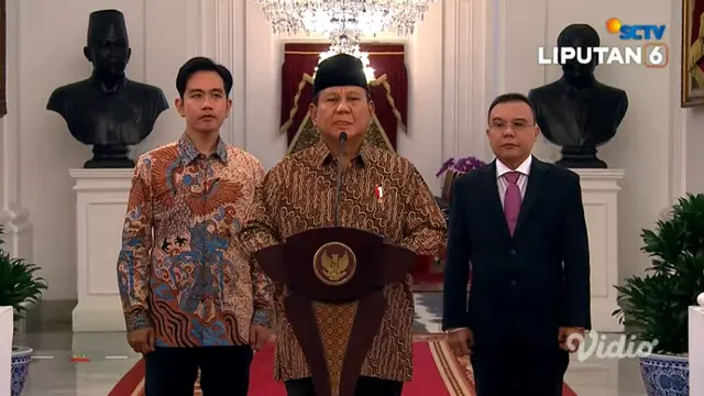 Pengumuman Kabinet Merah Putih Presiden Prabowo Subianto dan Wakil Presiden Gibran Rakabuming Raka