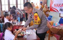 Dukung Asta Cita Presiden, Polres Rohil Gelar Makan Bergizi Sembari Cooling System Pilkada