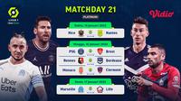 Link Live Streaming Liga Prancis 2021/2022 Matchday 21 di Vidio Pekan Ini. (Sumber : dok. vidio.com)