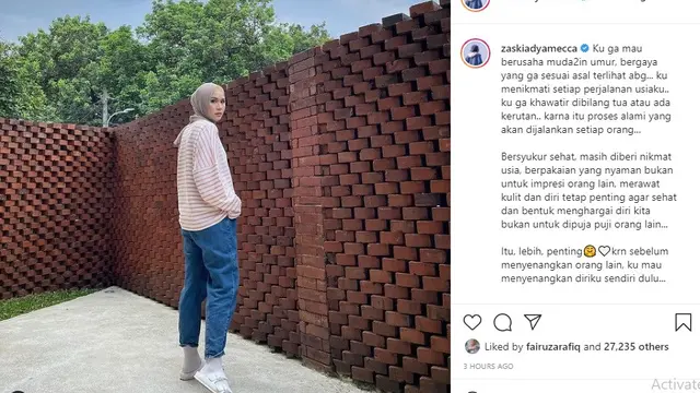 Zaskia Adya Mecca (Foto: Instagram/@zaskiaadyamecca)