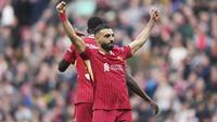Liverpool meraih kemenangan 3-1 atas Crystal Palace pada laga pekan ke-28 Premier League di Stadion Anfield, Sabtu (8/3/2025) malam WIB.&nbsp;Dua dari tiga gol The Reds disarangkan Mohamed Salah.&nbsp;(AP Photo/Jon Super)