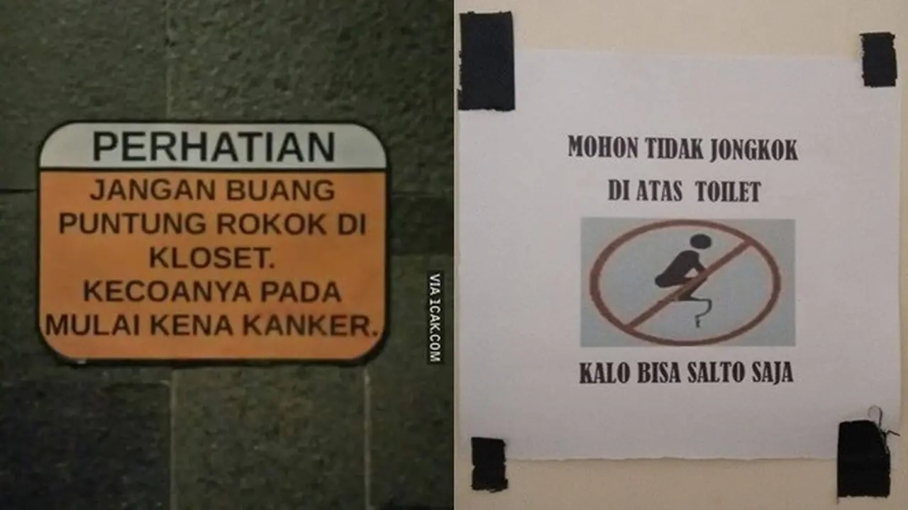 6 Tulisan di Kamar Mandi Ini Nyeleneh Banget Bikin Mikir Keras