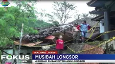 Petugas BPBD setempat langsung mengevakuasi dan mengungsikan warga yang rumahnya tertimpa longsor ke tempat yang lebih aman.
