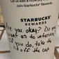 Catatan yang Diberikan oleh Barista Starbucks  (Dok.X/@CalltoActivism)