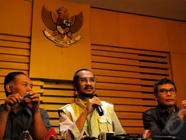 KPK menggelar konferensi pers terkait Rachmat Yasin di Gedung KPK, Jakarta, Kamis (8/5/2014) (Liputan6.com/Faisal R Syam).