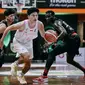 Duel sengit pemain West Bandits melawan Indonesia Patriots di IBL 2023