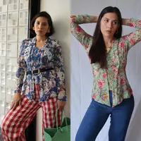 Hannah Al Rashid membuktikan kebaya juga bisa tampil stylish dengan celana. (Instagram/hannahalrashid).