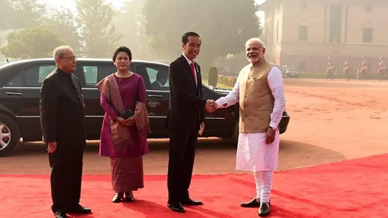 Presiden Jokowi Temui PM  Narendra Modi di Delhi India