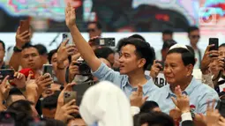 Ketua Umum Partai Gerindra sekaligus bakal calon presiden Prabowo Subianto mendeklarasikan diri maju pada Pilpres 2024. Prabowo Subianto berduet dengan Gibran Rakabuming Raka. (Liputan6.com/Herman Zakharia)