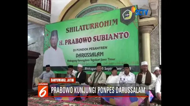 Kehadiran Prabowo langsung disambut pengasuh pesantren. Namun, mantan Danjen Kopassus ini membantah jika kunjungannya dikaitkan dengan pencalonannya sebagai calon presiden.