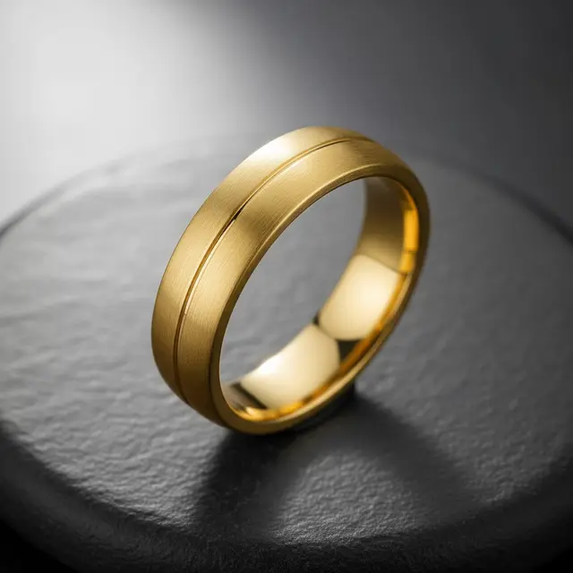 Model Cincin Emas Polos yang Tidak Mudah Turun Harga (AI)