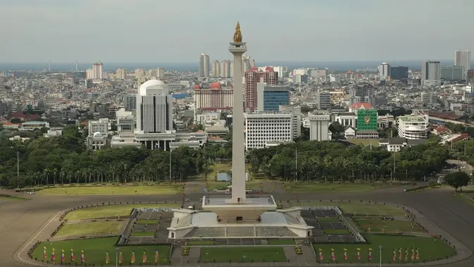 Monas hingga Bundaran HI Gelap Malam Ini