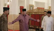 Jokowi, SBY, dan Prabowo saat buka bersama di Istana Negara pada 20 Juli 2014 atau dua hari sebelum pengumuman hasil Pilpres oleh KPU (Presidenri.go.id) 