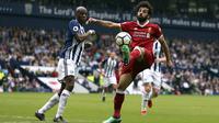 Mohamed Salah tambah pundi gol tapi Liverpool tertahan lawan West Bromwich Albion (Nigel French/PA via AP)