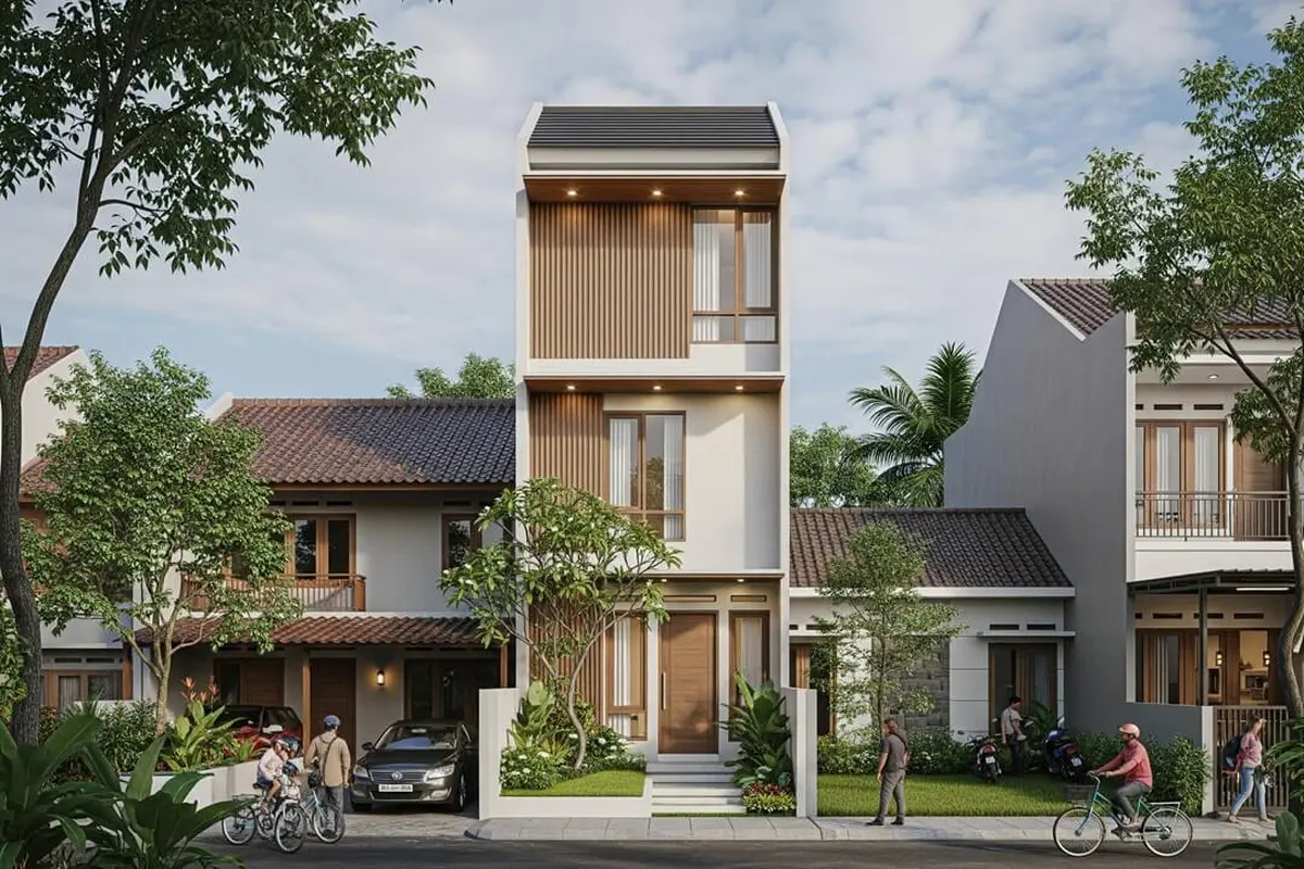 Rumah Mungil Lebar 3 Meter Tapi Elegan