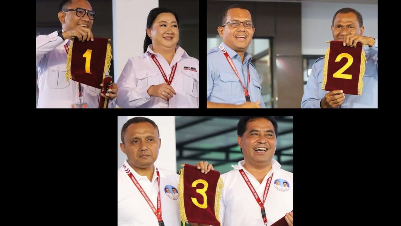 3 Paslon Sudah Ambil Nomor Urut Pilkada NTT 2024, 203.681 Warga Terancam Kehilangan Hak Pilih