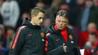 Adnan Januzaj bersama Louis van Gaal ketika masih bersama-sama di Manchester United. (Sky Sports)