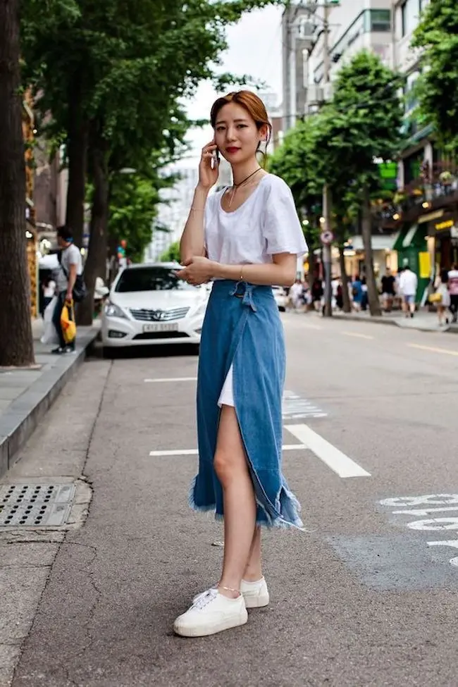 Street style ala Korea ini bikin penampilan trendi dan keren. (sumber foto: echeveau/pinterest)