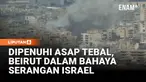 Asap terlihat membumbung di Beirut setelah Israel mengeluarkan peringatan serangan lanjutan. Konflik dengan Hezbollah terus memanas dan memicu krisis kemanusiaan di Lebanon.