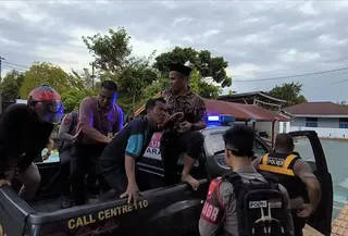 Kabur Saat Salat Jumat, 2 Tahanan Lapas Polman Tertangkap Sembunyi di Empang