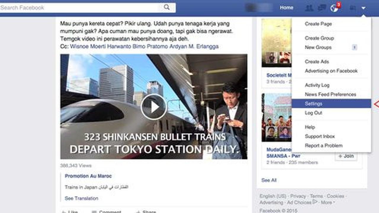 Ini cara gampang supaya video di Facebook tidak memutar sendiri