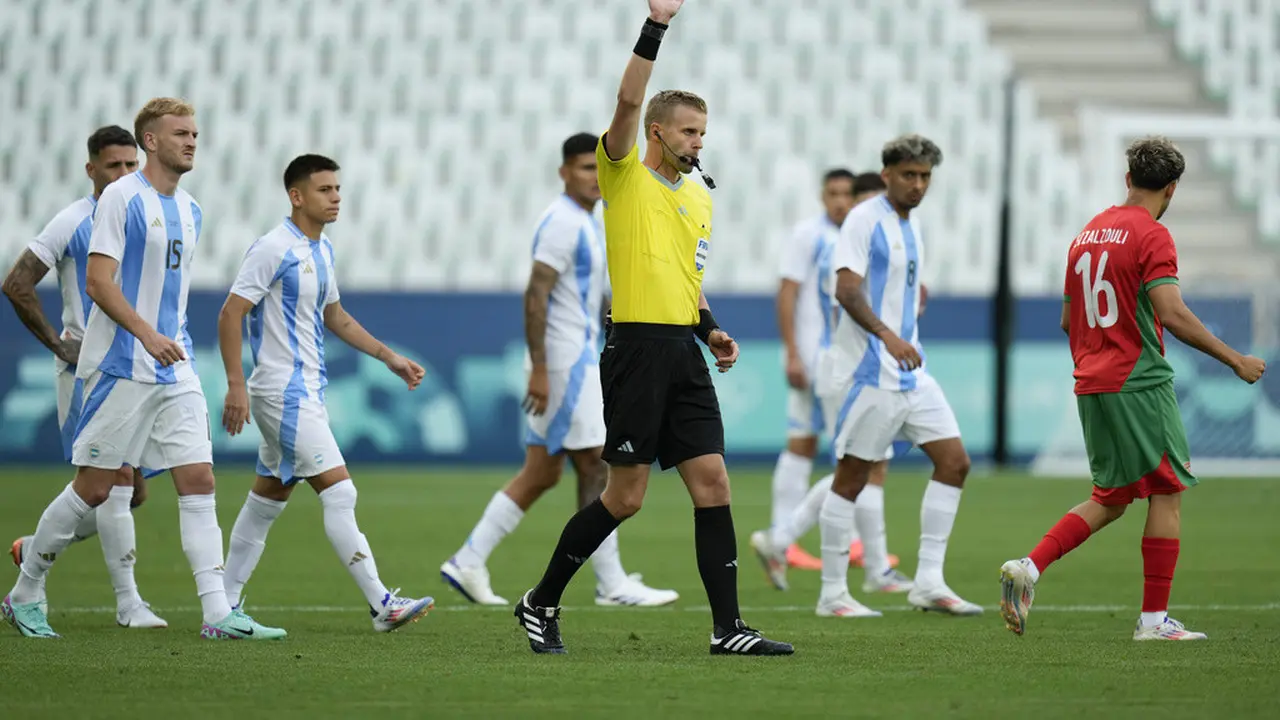 FOTO Argentina Vs Maroko di Olimpiade 2024