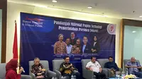 Launching Survei Nasional dan Diskusi Publik bertajuk ‘Pandangan Milenial Papua terhadap Pemerintahan Presiden Jokowi’, di Hotel Aryaduta, Semanggi, Jakarta, Jumat (14/4/2023) (Istimewa)