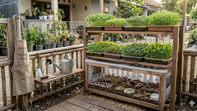 Kombinasi Kebun dan Ternak di Lahan 1x1 Meter