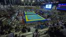 Suasana kemeriahan pada Invitation Tournament cabang pencak silat di Padepokan Pencak Silat, Jakarta, Rabu (14/2/2018). Event ini merupakan persiapan Asian Games 2018. (Bola.com/Vitalis Yogi Trisna)