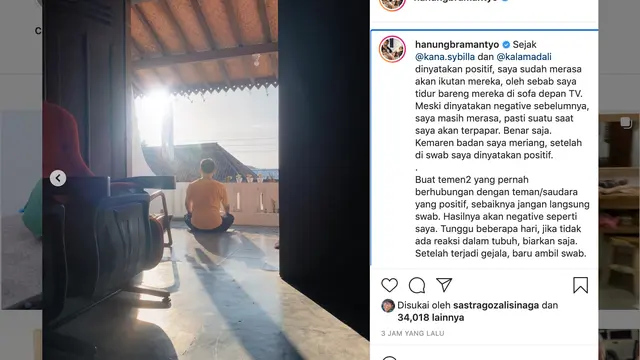 Unggahan Hanung Bramantyo. (Foto: Instagram @hanungbramantyo)