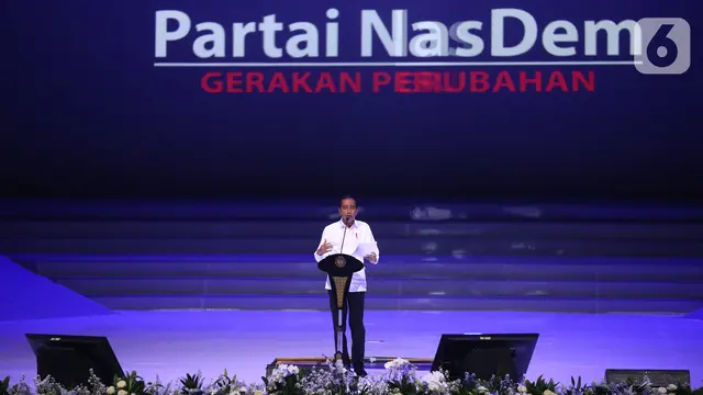 Surya Paloh Sambut Jokowi di HUT Nasdem