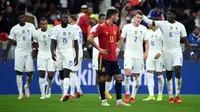 Timnas Prancis meraih kemenangan 2-1 atas Spanyol pada laga final UEFA Nations League 2020/2021 di San Siro, Senin (11/10/2021) dini hari WIB. Hasil itu membuat Prancis berhak atas trofi juara. (AFP/FRANCK FIFE)