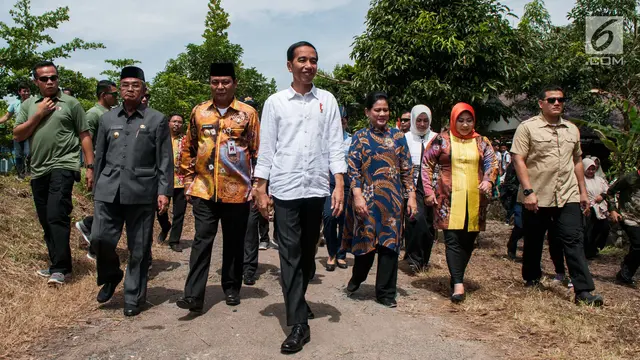 Jokowi Tinjau Program Padat Karya Tunai di Desa Pematang Panjang
