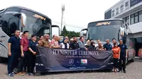 PO SAN Didukung PT. CKP Luncurkan 10 Unit Bus Mercedes Benz OH 1526