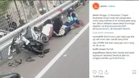 5 Bocah Pengendara Sepeda Motor masuk tol (Foto: Instagram @jktinfo)