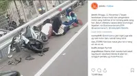Aksi Nekat 5 ABG di Jalan Tol, Naik Motor Tanpa Helm dan Melawan Arah