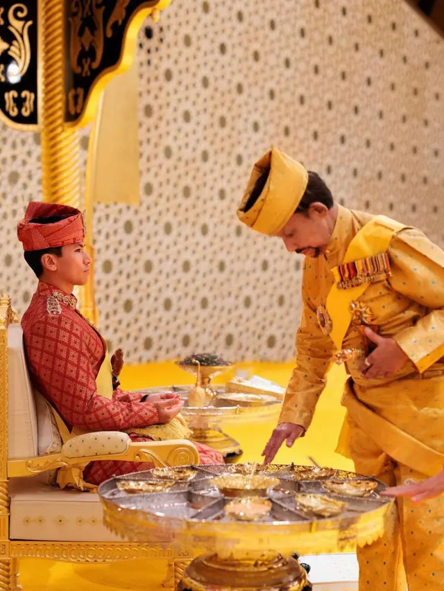 Potret Acara Pernikahan Pangeran Abdul Mateen dan Anisha Rosnah (Instagram/@tmski)