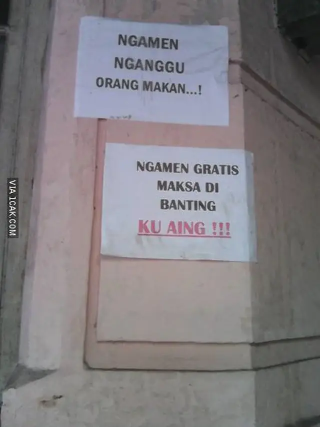 6 Tulisan Ngamen Gratis Ini Bikin Geleng Kepala Hot Liputan6 com