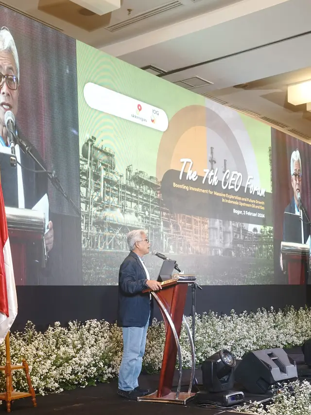 kata Kepala SKK Migas Dwi Soetjipto dalam CEO Forum Tahun 2024 yang mengangkat tema “Boosting Investment for Massive Exploration & Future Growth in Indonesia Upstream Oil and Gas” di Bogor, Sabtu (3/2/2024). (Dok SKK Migas)