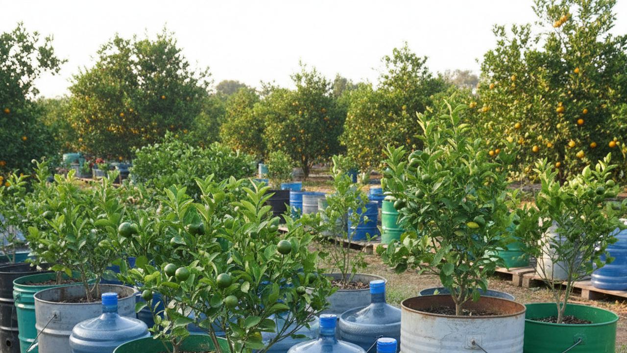 Kebun Jeruk Nipis dari Pot Bekas