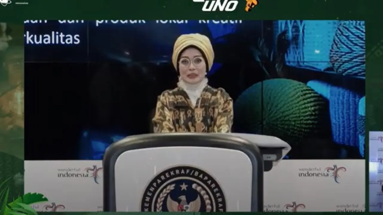 Adyatama Kepariwisataan dan Ekonomi Kreatif Ahli Utama Kemenparekraf Nia Niscaya dalam Weekly Press Briefing, Senin, 24 Juni 2024.  (Liputan6.com/Henry)