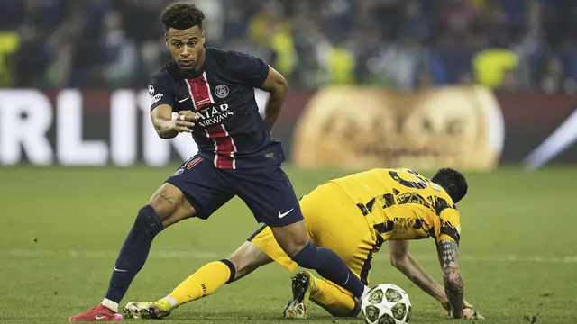 Desire Doue (PSG) dan Alessandro Bastoni (Inter Milan)