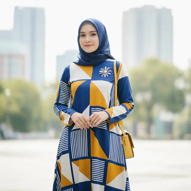 Model Gamis Corak Terbaru
