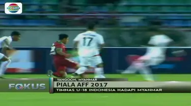 Tanding di Grup B Piala AFF U-18, Timnas Indonesia kalahkan Myanmar sang Tuan Rumah dengan skor 2-1.