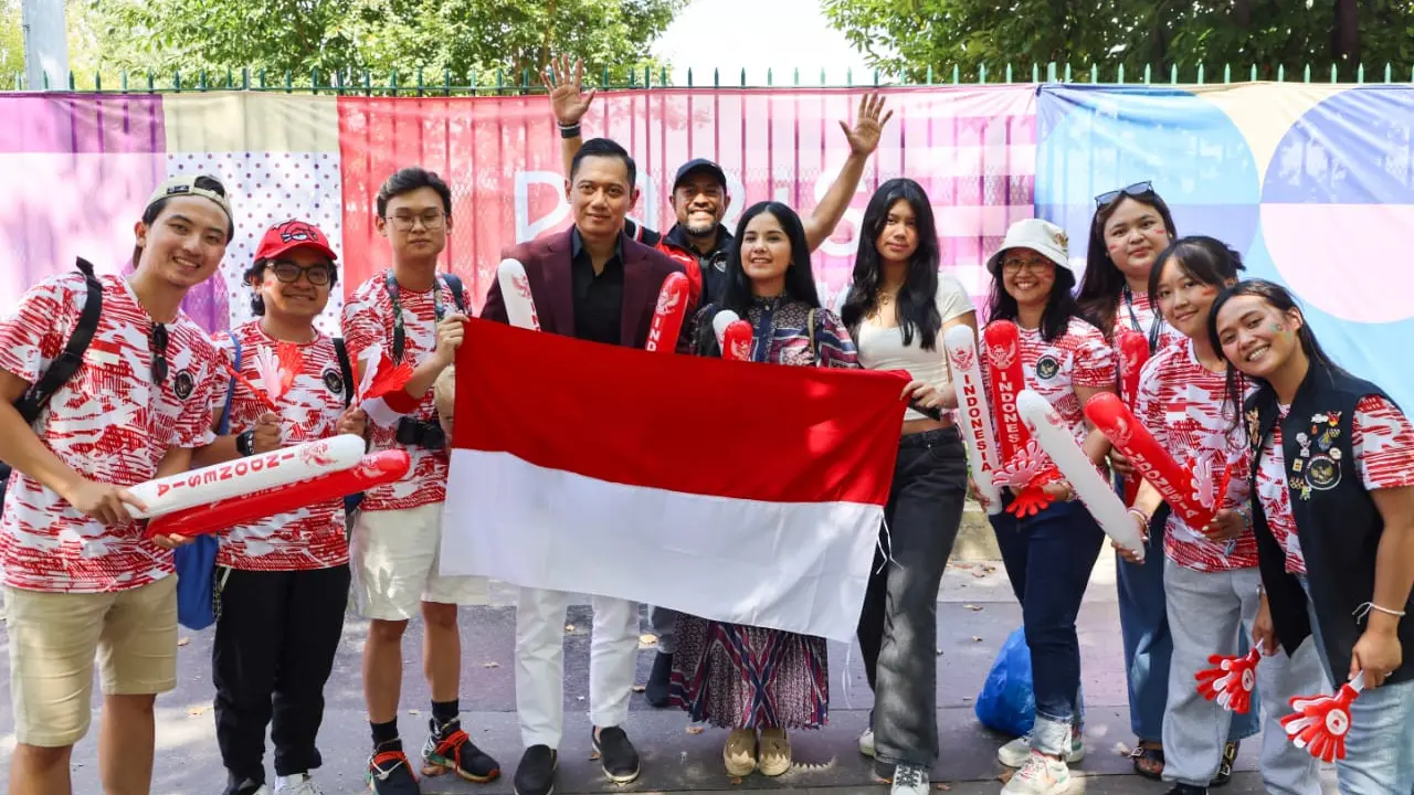 AHY memberikan dukungan langsung atlet yang berlaga di Olimpiade Paris (Istimewa)