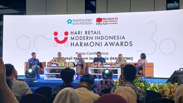 Konferensi Pers Hari Ritel Moderen Indonesia (Harmoni), di Smesco Indonesia, Jakarta, Rabu (23/7/2025). (Foto: Liputan6.com/Arief RH)